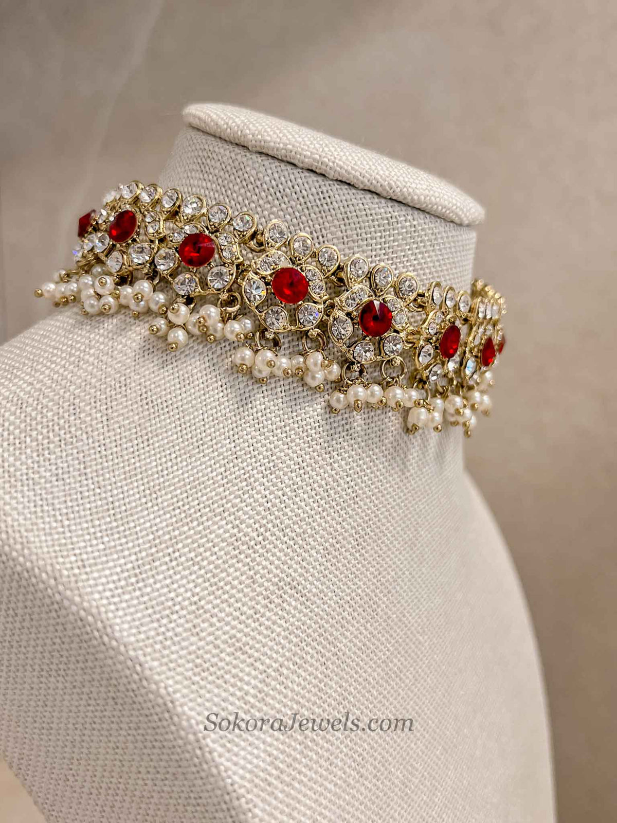 Red Single Choker