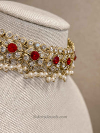 Red Single Choker