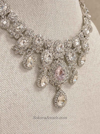 Simran Silver Base Necklace Set