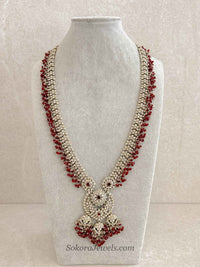 Amelia Long Haar Necklace - Maroon