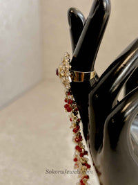 Amelia Maroon Hand Chain