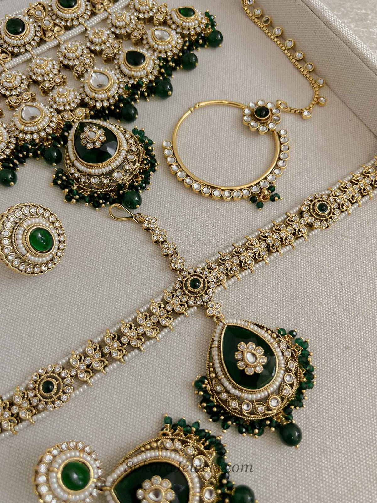Green Kundan Bridal set