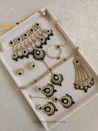 Green Kundan Bridal set