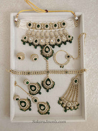 Green Kundan Bridal set