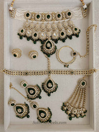 Green Kundan Bridal set