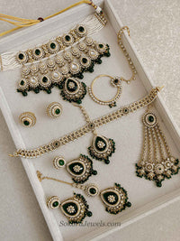 Green Kundan Bridal set