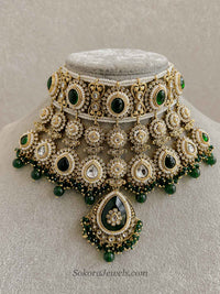 Green Kundan Bridal set
