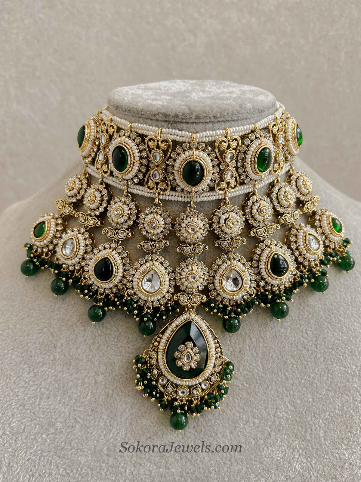 Green Kundan Bridal set