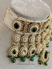 Green Kundan Bridal set
