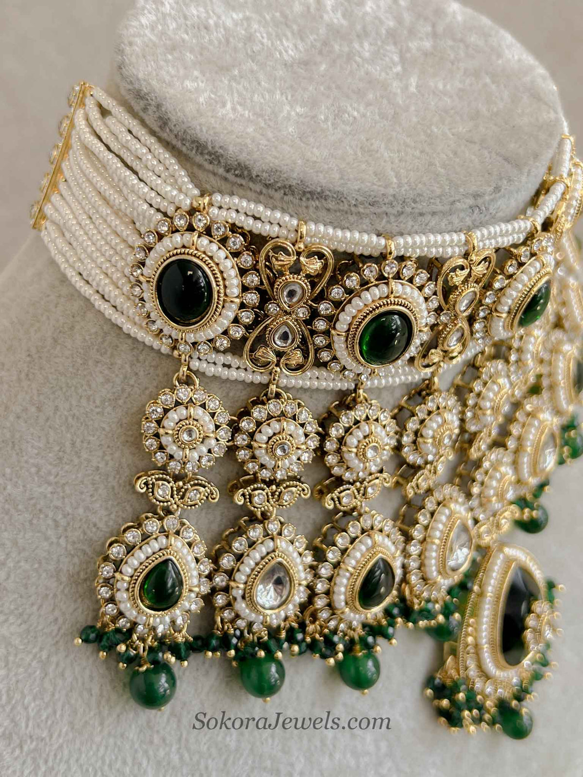 Green Kundan Bridal set