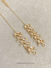 Gold Plated Kundan Earring Support Chains (Sahare)