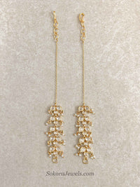 Gold Plated Kundan Earring Support Chains (Sahare)