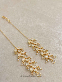 Gold Plated Kundan Earring Support Chains (Sahare)
