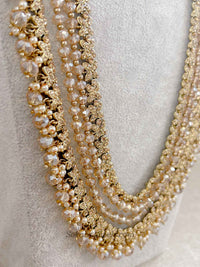 Golden Long Haar Mala Necklace