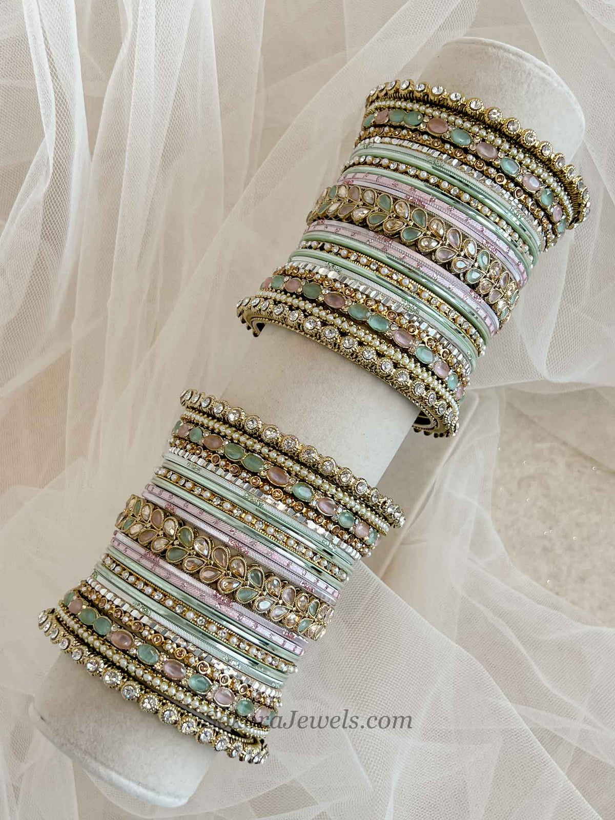 Sulayha Mint Pink Bridal Bangle set