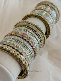 Sulayha Mint Pink Bridal Bangle set