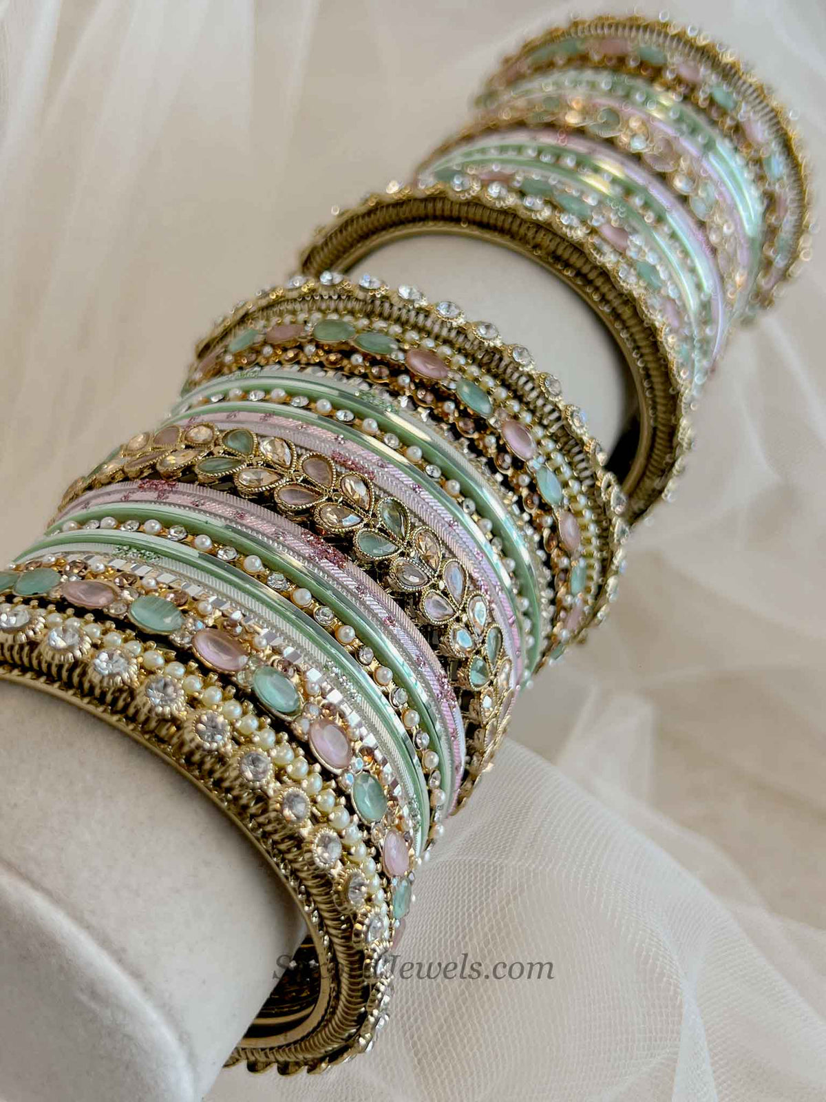 Sulayha Mint Pink Bridal Bangle set