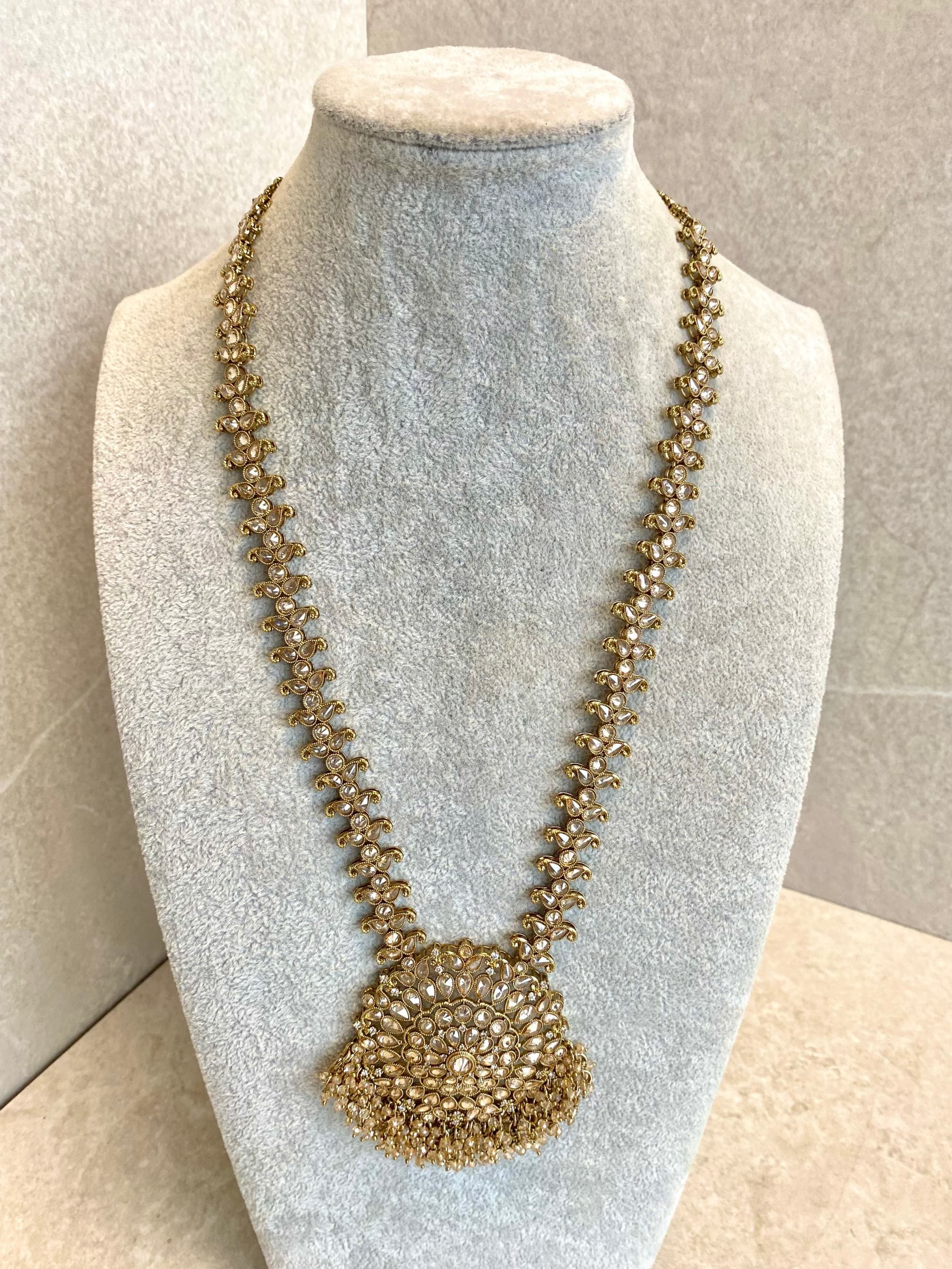 Antique Gold Long Necklace - Golden