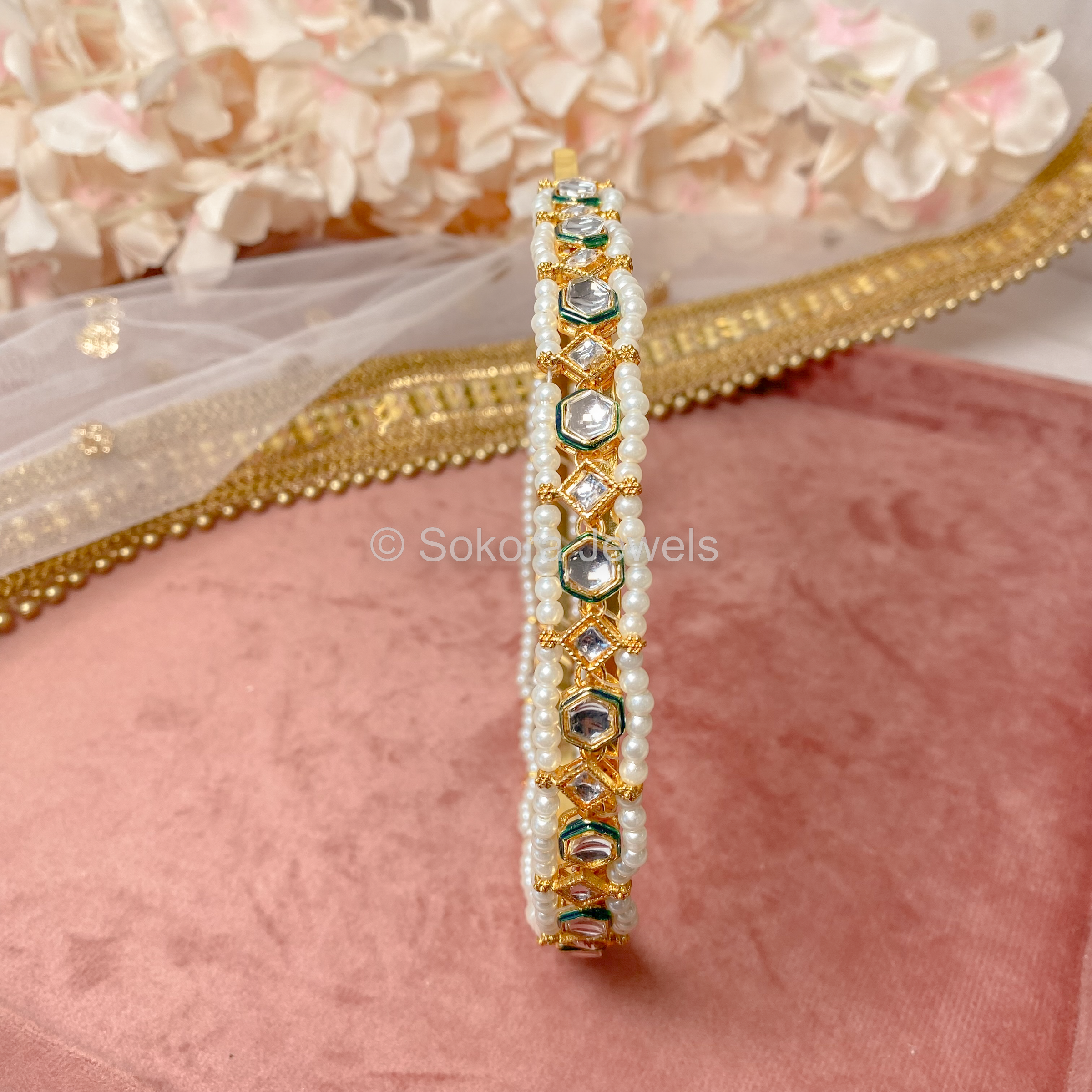 Pearl and Kundan Headband