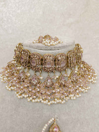 Pink Bridal Choker Set