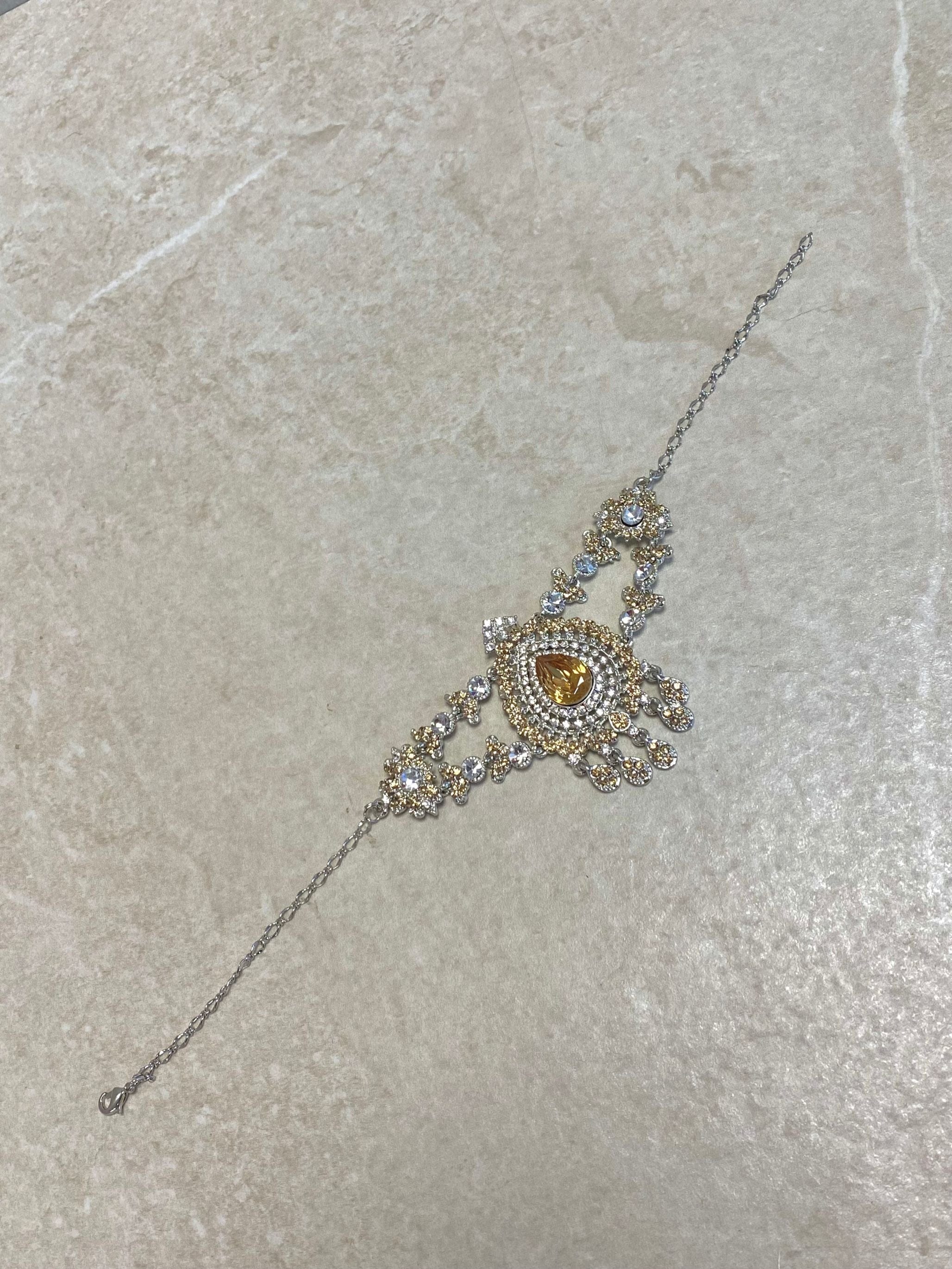 Silver and Peach Arm Band