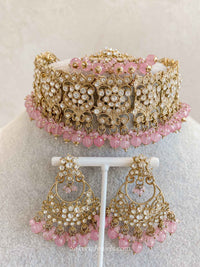 Brittney Choker Sets in Clear Crystal
