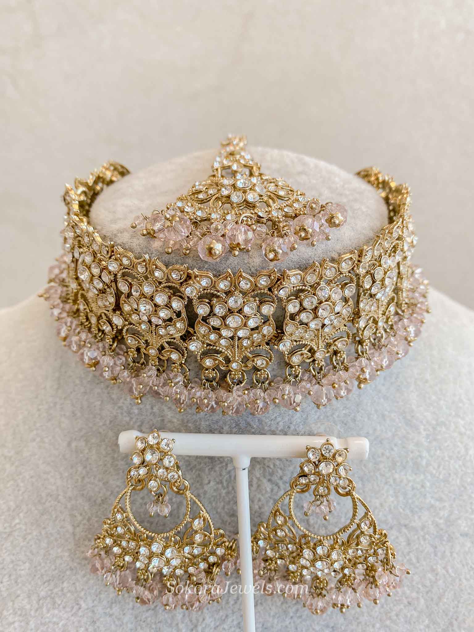 Brittney Choker Sets in Clear Crystal