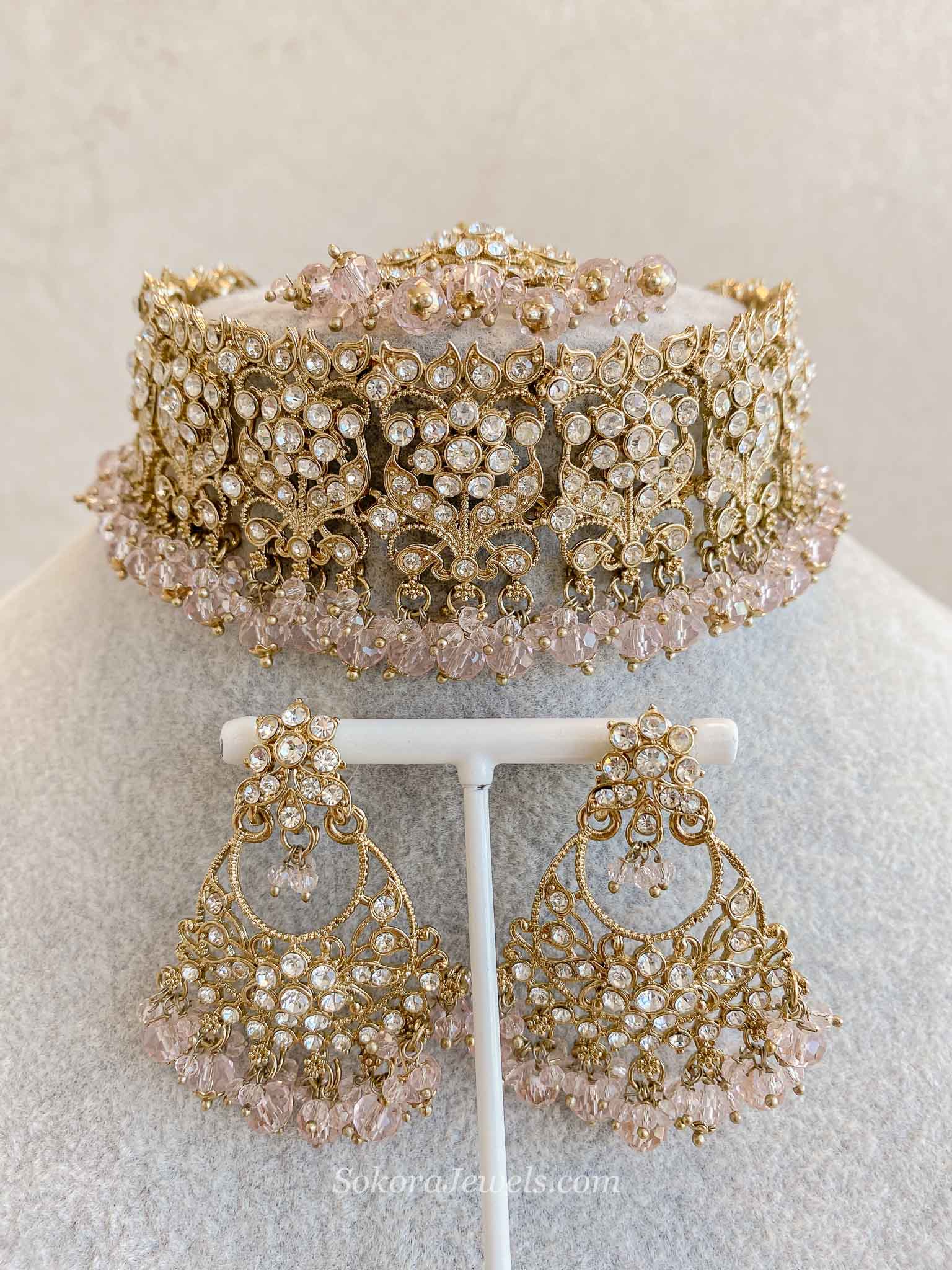 Brittney Choker Sets in Clear Crystal