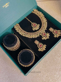 Shona 4 Piece Jewelry Set Box - Maroon