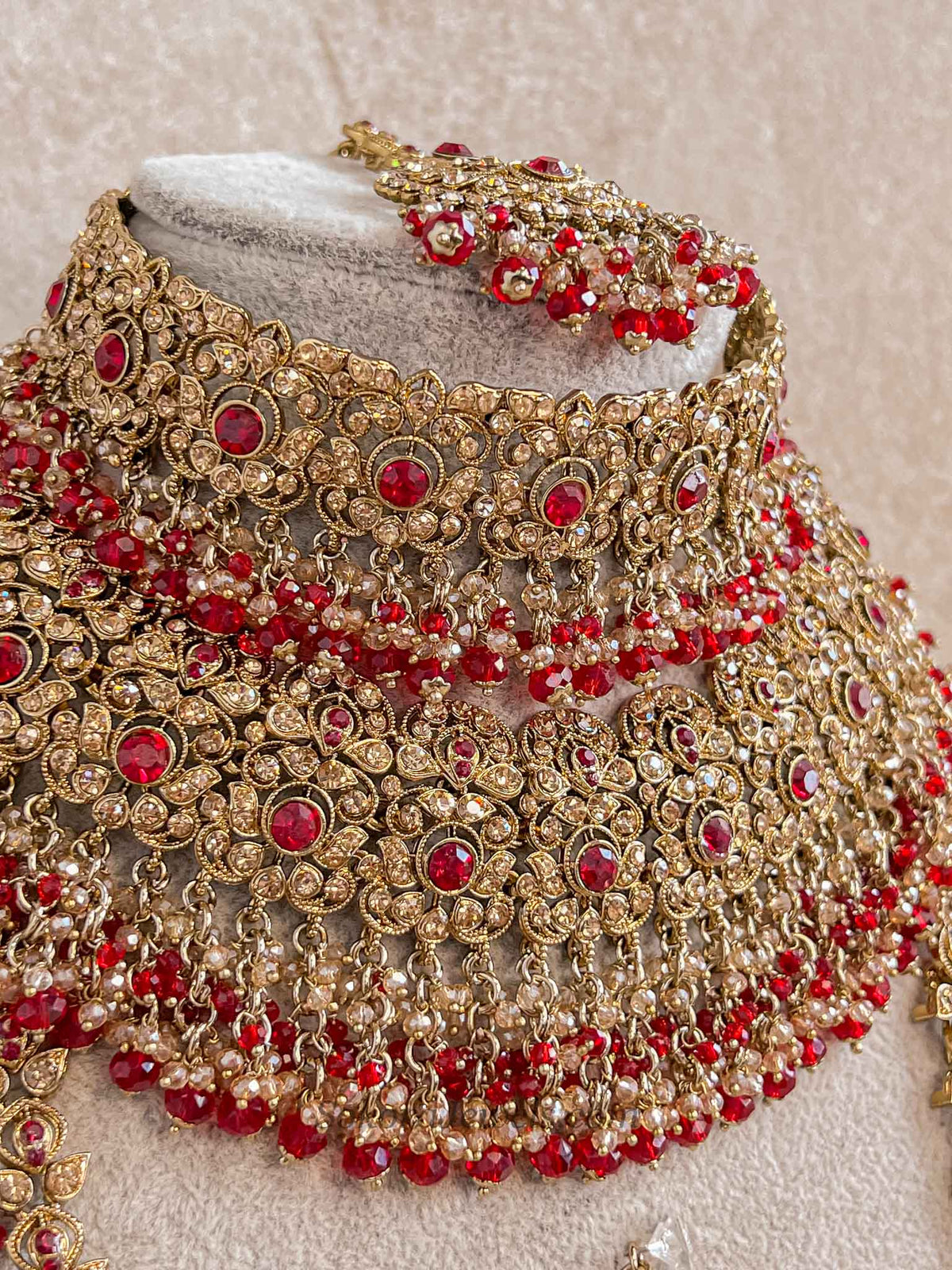 Tehmeena Full Bridal Set - Red