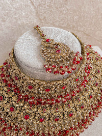 Tehmeena Full Bridal Set - Red