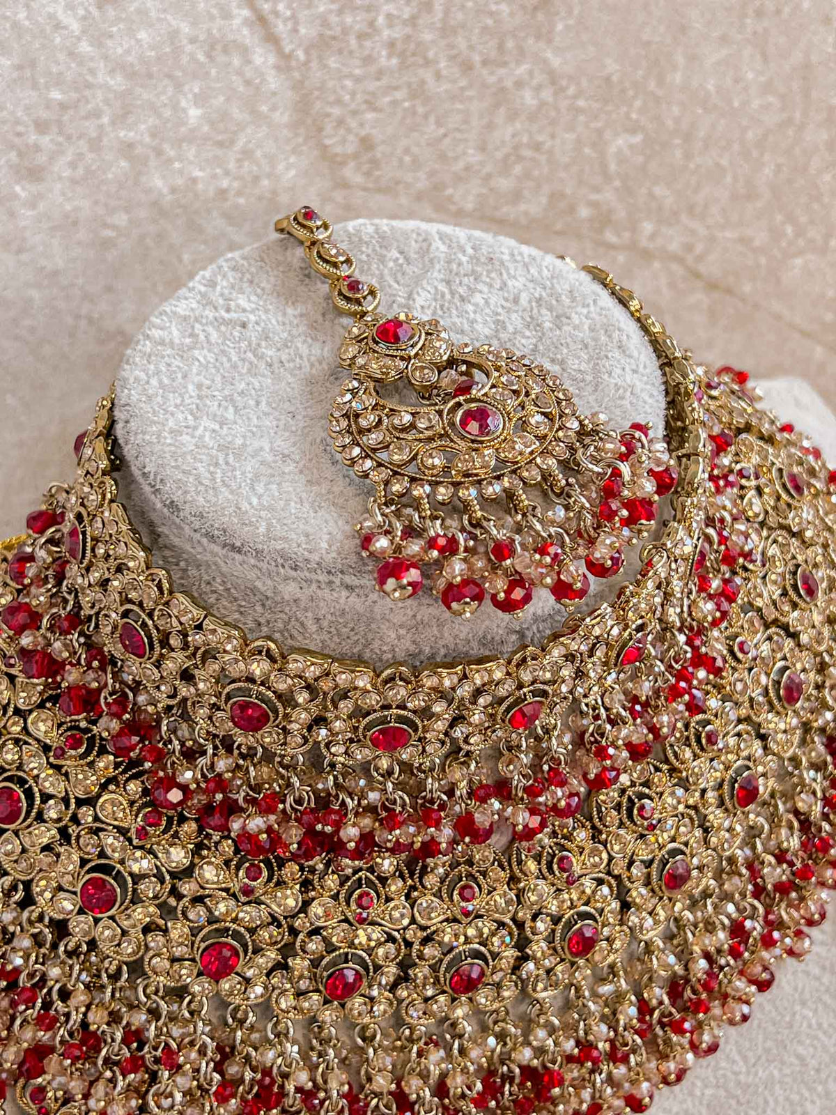 Tehmeena Full Bridal Set - Red