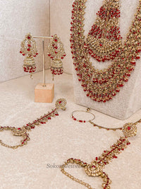 Tehmeena Full Bridal Set - Red