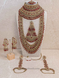 Tehmeena Full Bridal Set - Red