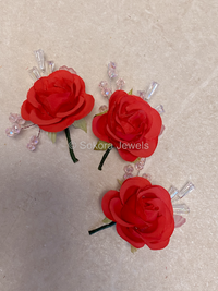 3 Pack Rose Buttonhole Pocket Flower - 4 Colour Options