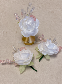 3 Pack Rose Buttonhole Pocket Flower - 4 Colour Options