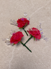 3 Pack Carnations Buttonhole Pocket Flower - 3 Colour Options