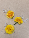 3 Pack Carnations Buttonhole Pocket Flower - 3 Colour Options