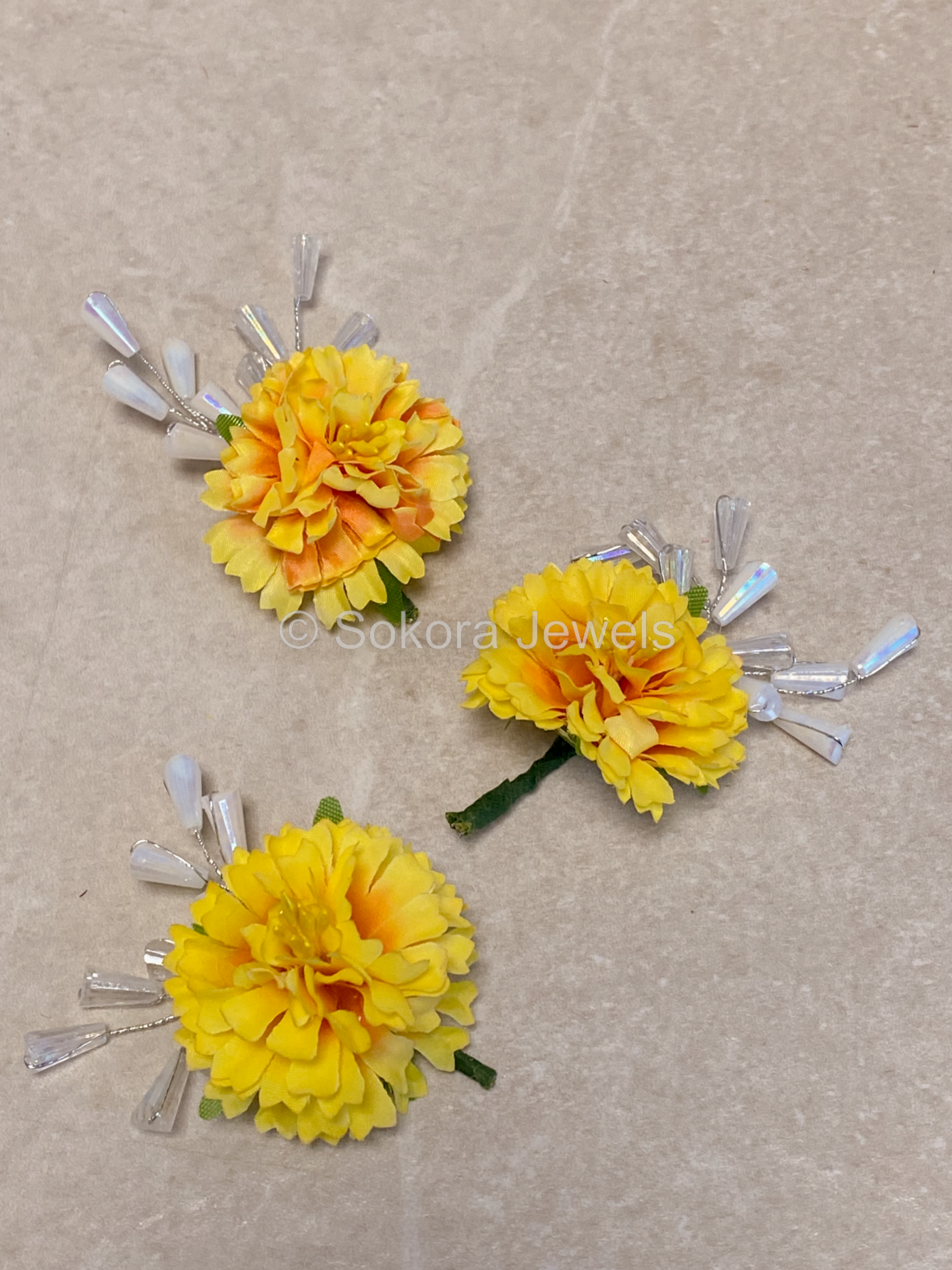 3 Pack Carnations Buttonhole Pocket Flower - 3 Colour Options