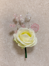 3 Pack Rose Buttonhole Pocket Flower - 4 Colour Options