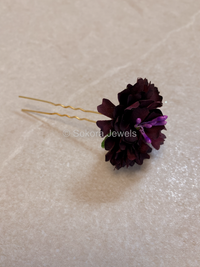 5 Piece Hair Flowers Pins - 8 Colour Options