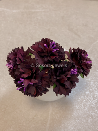 5 Piece Hair Flowers Pins - 8 Colour Options