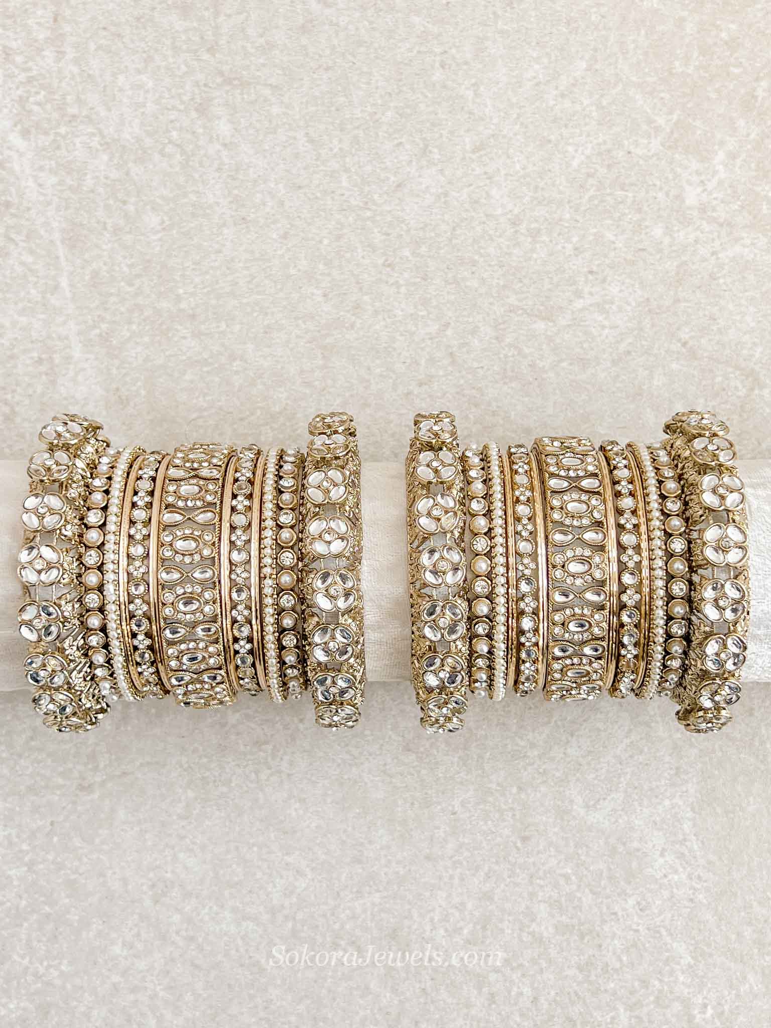 Faux Kundan Statement Bridal Bangle set