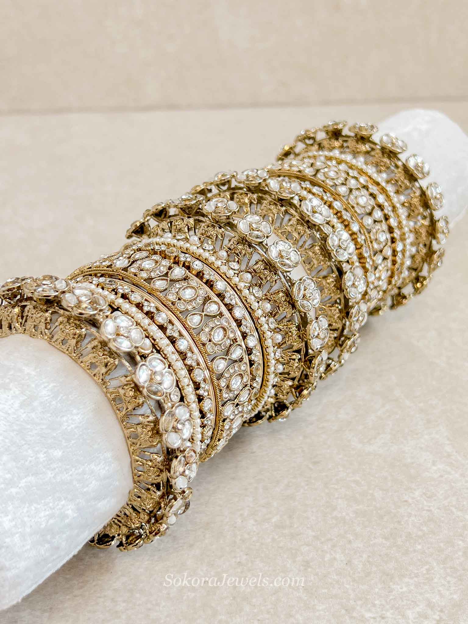 Faux Kundan Statement Bridal Bangle set