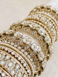 Faux Kundan Statement Bridal Bangle set