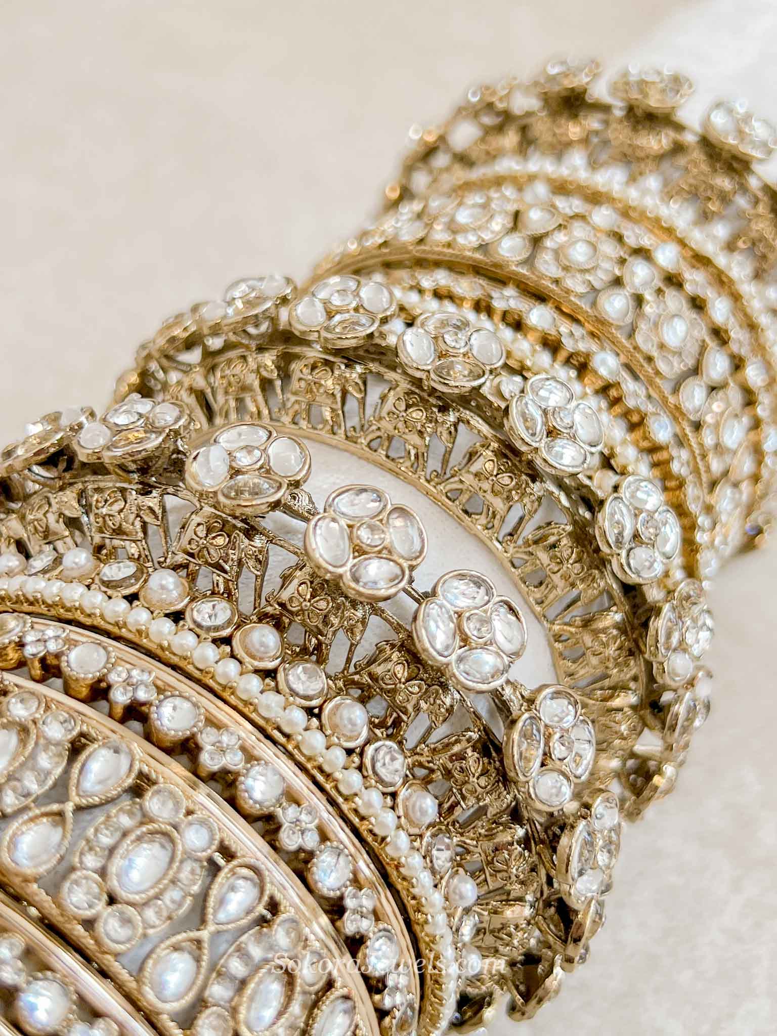 Faux Kundan Statement Bridal Bangle set