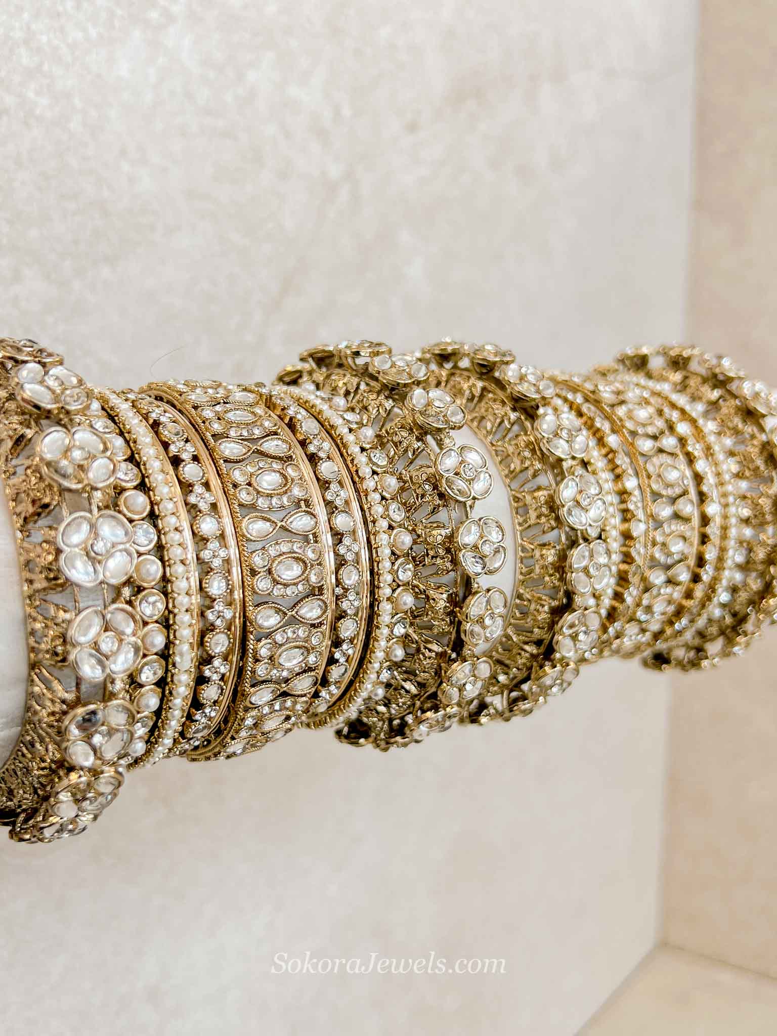 Faux Kundan Statement Bridal Bangle set
