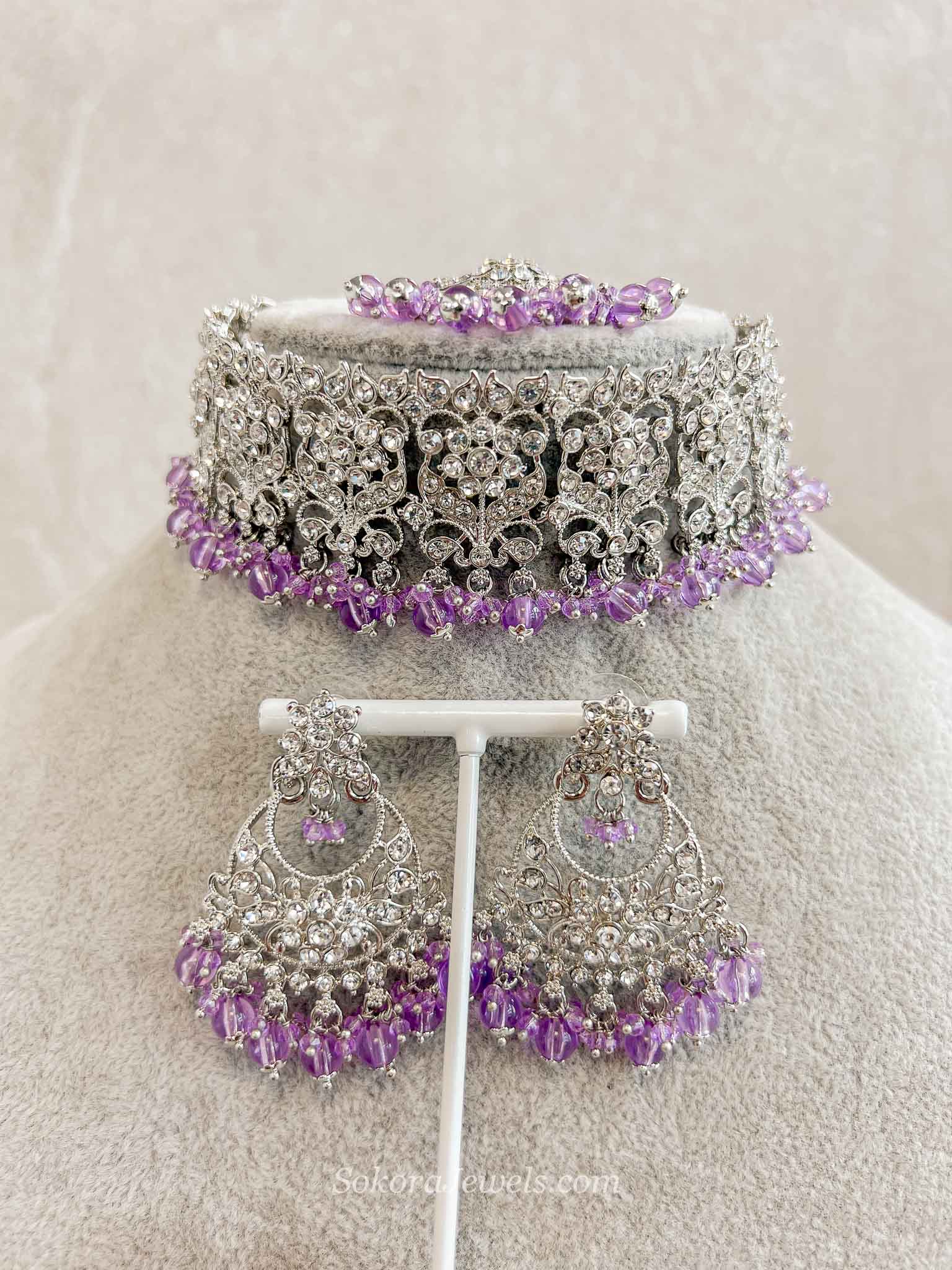 Brittney Silver Choker Sets