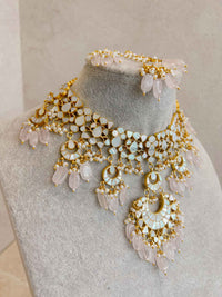 Mother of Pearl Pink Bridal Set - Gold Plated