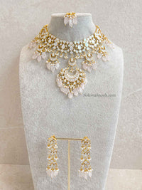 Mother of Pearl Pink Bridal Set - Gold Plated